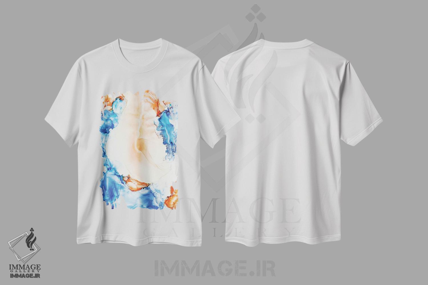 تیشرت طرح دار آتش بیابان اثر جولی احمد | immage.ir
