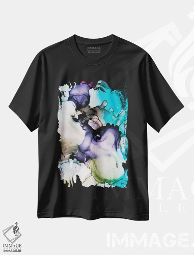 تیشرت طرح دار جزئیات بُعد دیگر دوم اثر جولی احمد | فروشگاه ایماژ