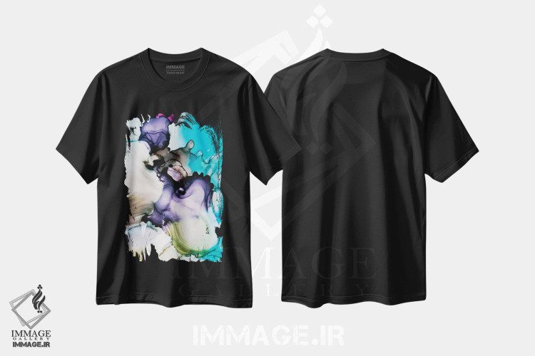 تیشرت طرح دار جزئیات بُعد دیگر دوم اثر جولی احمد | فروشگاه ایماژ