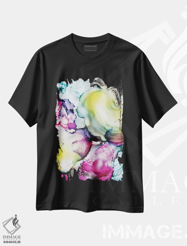 تیشرت طرح دار جزئیات بُعد دیگر سوم اثر جولی احمد | فروشگاه ایماژ