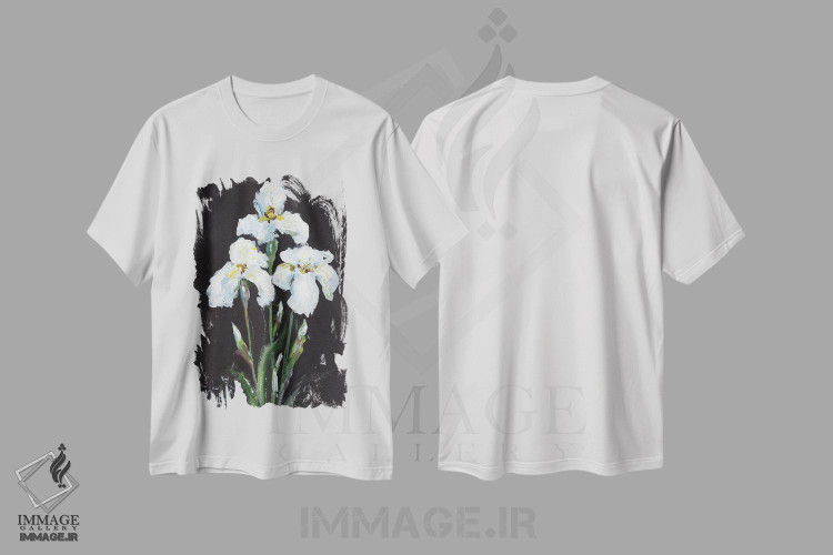 تیشرت طرح دار زنبق های متضاد، دکور معاصر اثر آماندا هیلبرن | immage.ir