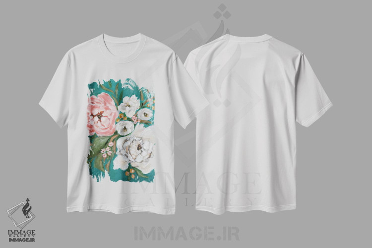 تیشرت طرح دار شکوفه های بهاری و صدتومانی ها، دکور معاصر اثر آماندا هیلبرن | immage.ir