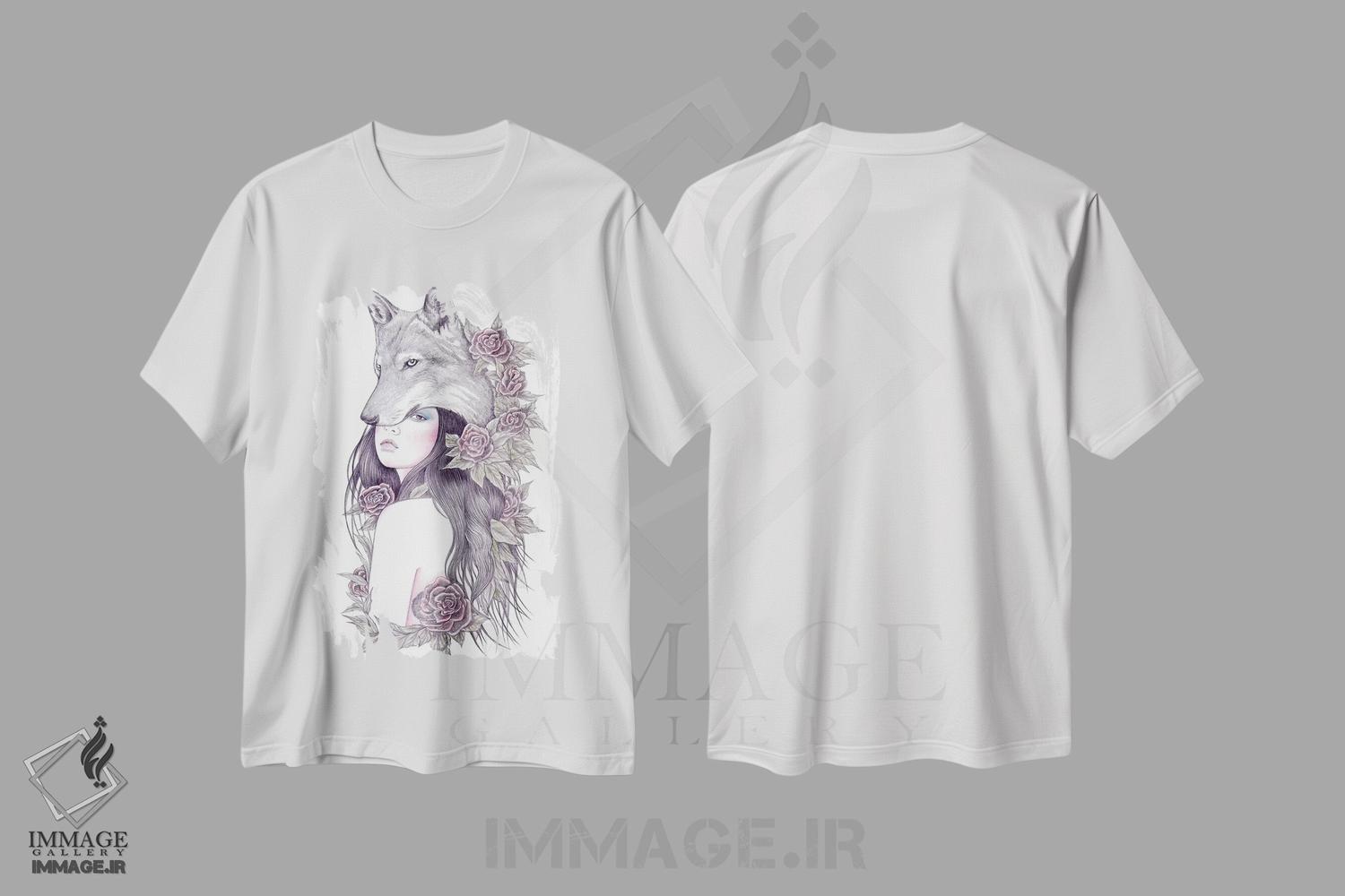 تیشرت طرح دار قلب گرگ، دست نقاشی و طراحی دستی اثر آندریا هرنیاک | immage.ir