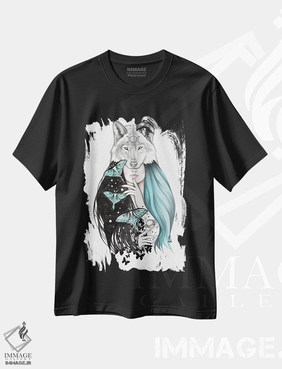 تیشرت طرح دار لونا، دست نقاشی و طراحی دستی اثر آندریا هرنیاک | فروشگاه ایماژ