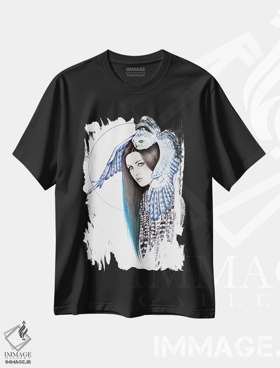 تیشرت طرح دار ستارهٔ شمال، دست نقاشی و طراحی دستی اثر آندریا هرنیاک | فروشگاه ایماژ