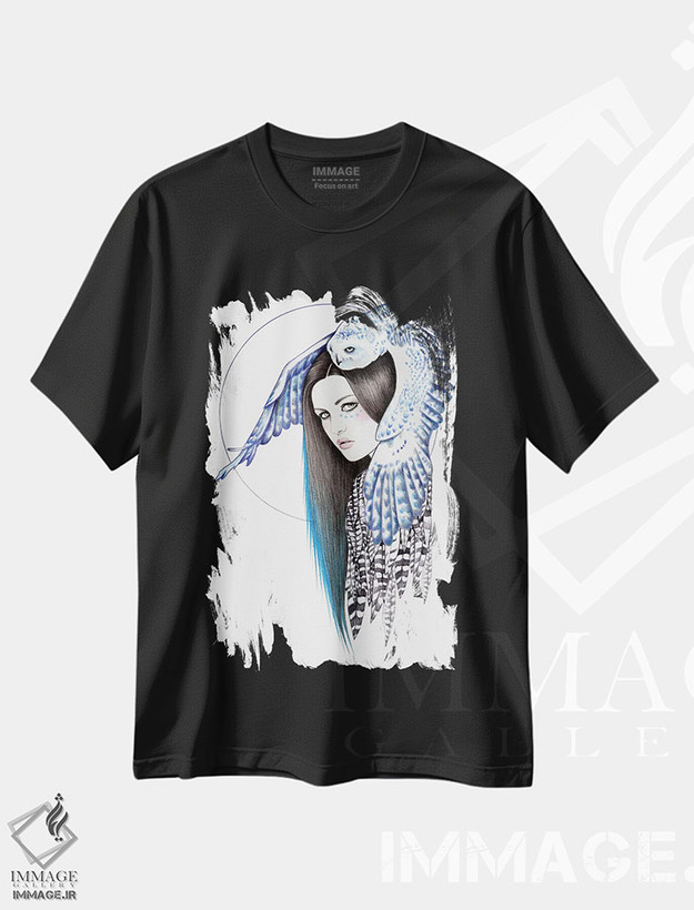 تیشرت طرح دار ستارهٔ شمال، دست نقاشی و طراحی دستی اثر آندریا هرنیاک | فروشگاه ایماژ