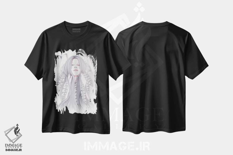 تیشرت طرح دار سایه انداختن، دست نقاشی و طراحی دستی اثر آندریا هرنیاک | فروشگاه ایماژ