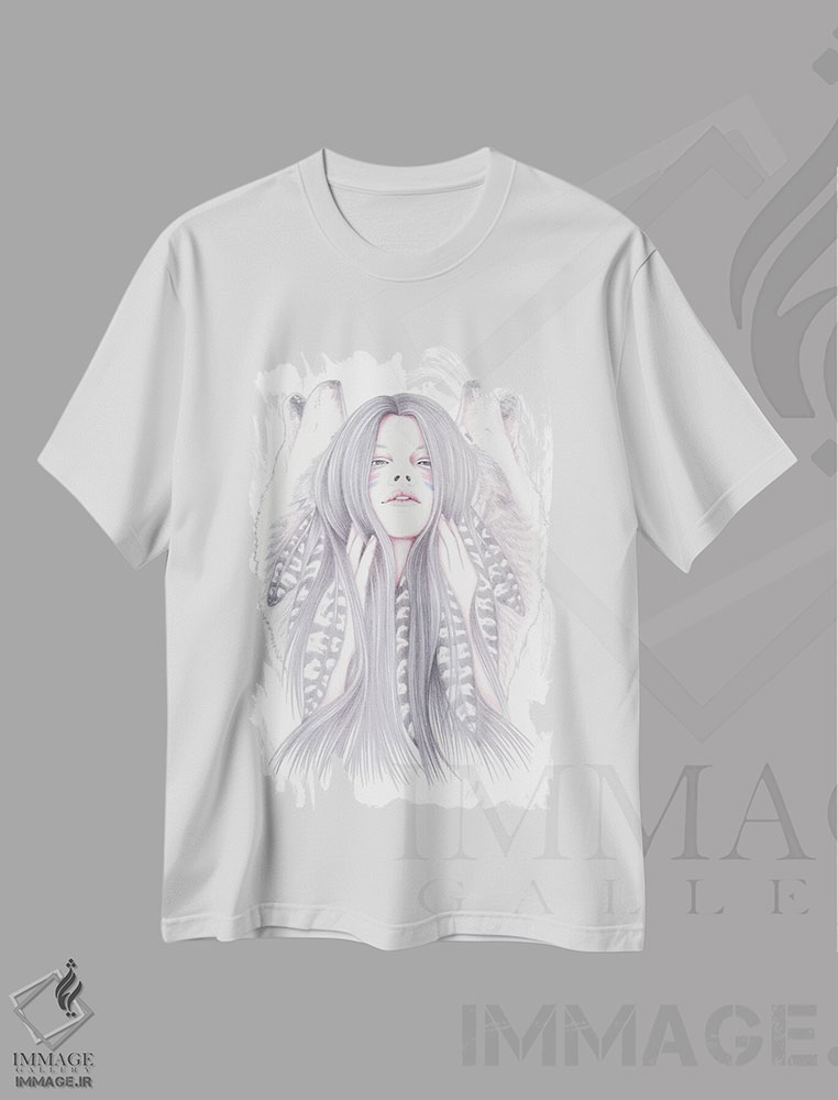 تیشرت طرح دار سایه انداختن، دست نقاشی و طراحی دستی اثر آندریا هرنیاک | immage.ir
