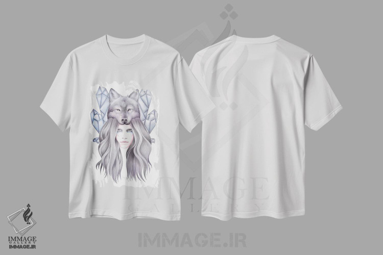 تیشرت طرح دار گرگ ماده، دست نقاشی و طراحی دستی اثر آندریا هرنیاک | immage.ir