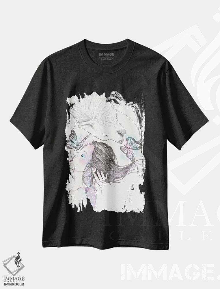 تیشرت طرح دار خواهر روحی، دست نقاشی و طراحی دستی اثر آندریا هرنیاک | فروشگاه ایماژ