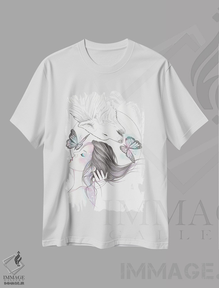تیشرت طرح دار خواهر روحی، دست نقاشی و طراحی دستی اثر آندریا هرنیاک | immage.ir