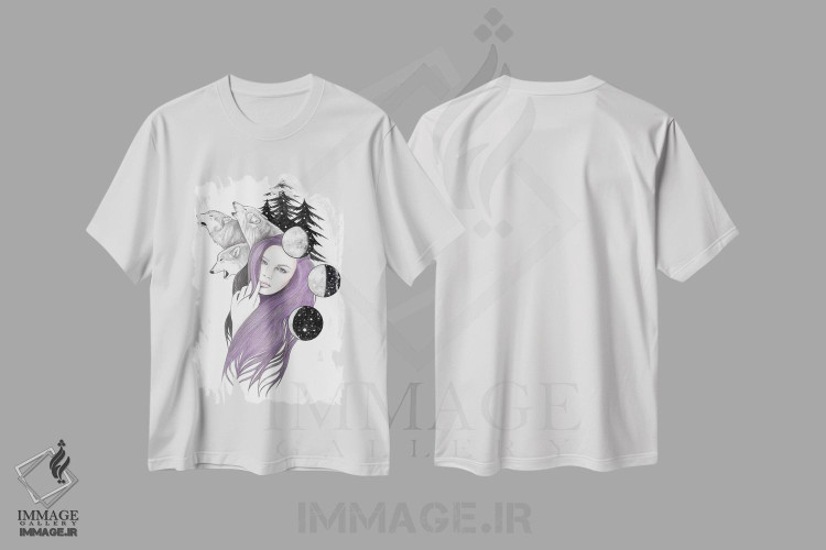 تیشرت طرح دار سه ماه، دست نقاشی و طراحی دستی اثر آندریا هرنیاک | immage.ir