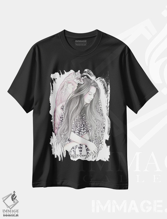 تیشرت طرح دار روباه های وحشی، دست نقاشی و طراحی دستی اثر آندریا هرنیاک | فروشگاه ایماژ