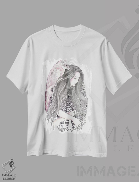 تیشرت طرح دار روباه های وحشی، دست نقاشی و طراحی دستی اثر آندریا هرنیاک | immage.ir