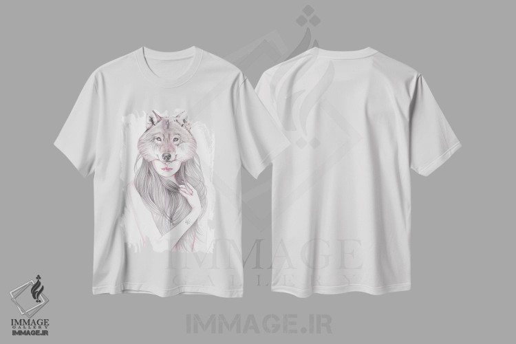 تیشرت طرح دار قلب گرگ، دست نقاشی و طراحی دستی اثر آندریا هرنیاک | immage.ir