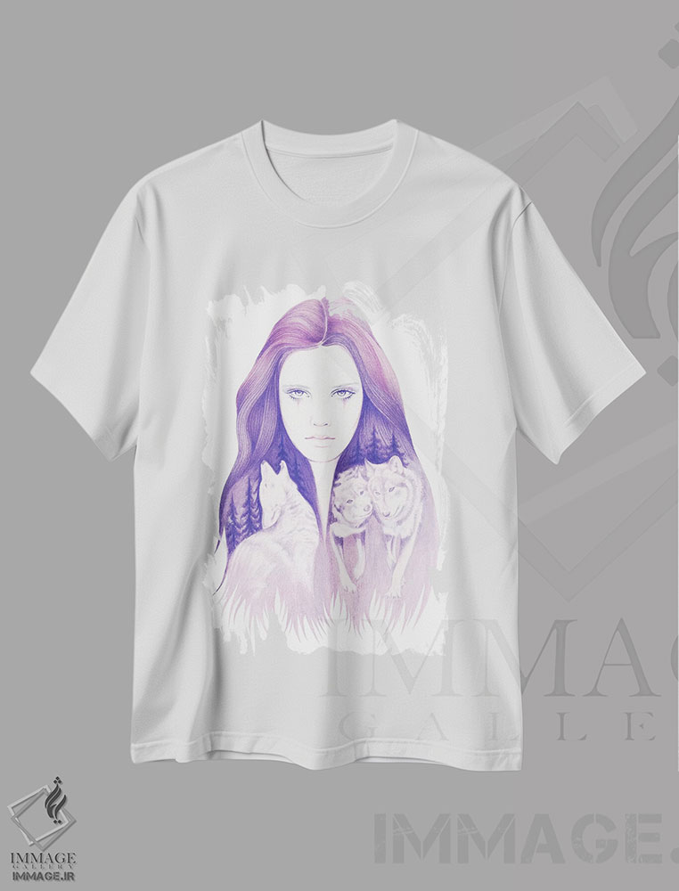 تیشرت طرح دار روح گرگ، دست نقاشی و طراحی دستی اثر آندریا هرنیاک | immage.ir