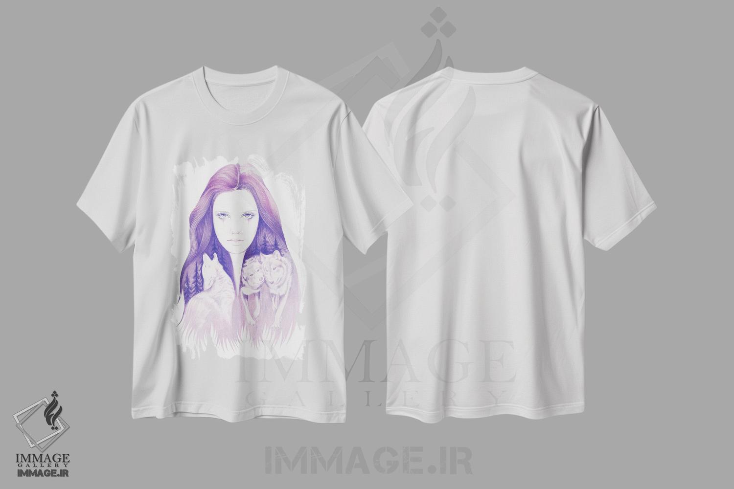 تیشرت طرح دار روح گرگ، دست نقاشی و طراحی دستی اثر آندریا هرنیاک | immage.ir