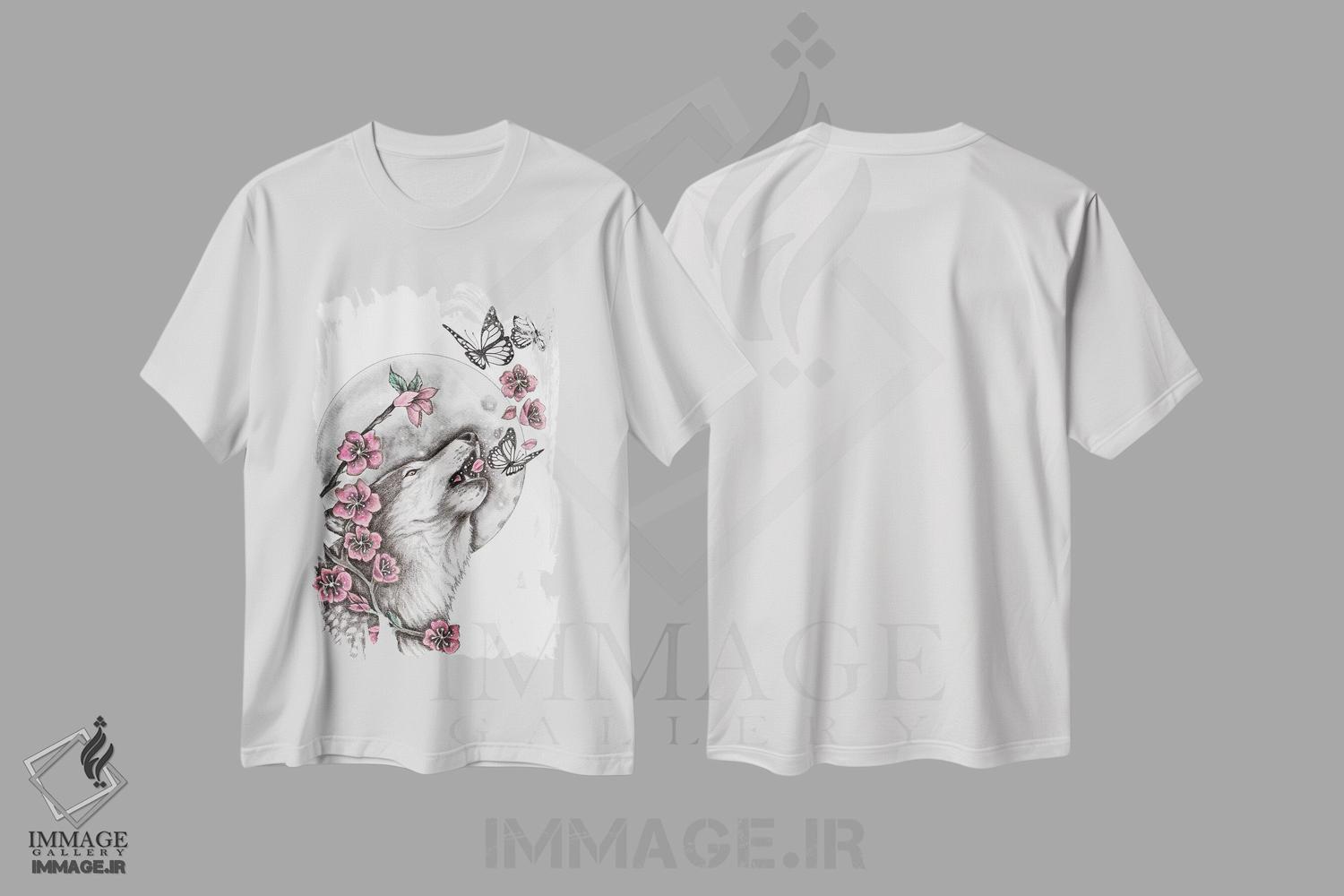 تیشرت طرح دار ندای گرگ، تزئینی اثر آندریا هرنیاک | immage.ir
