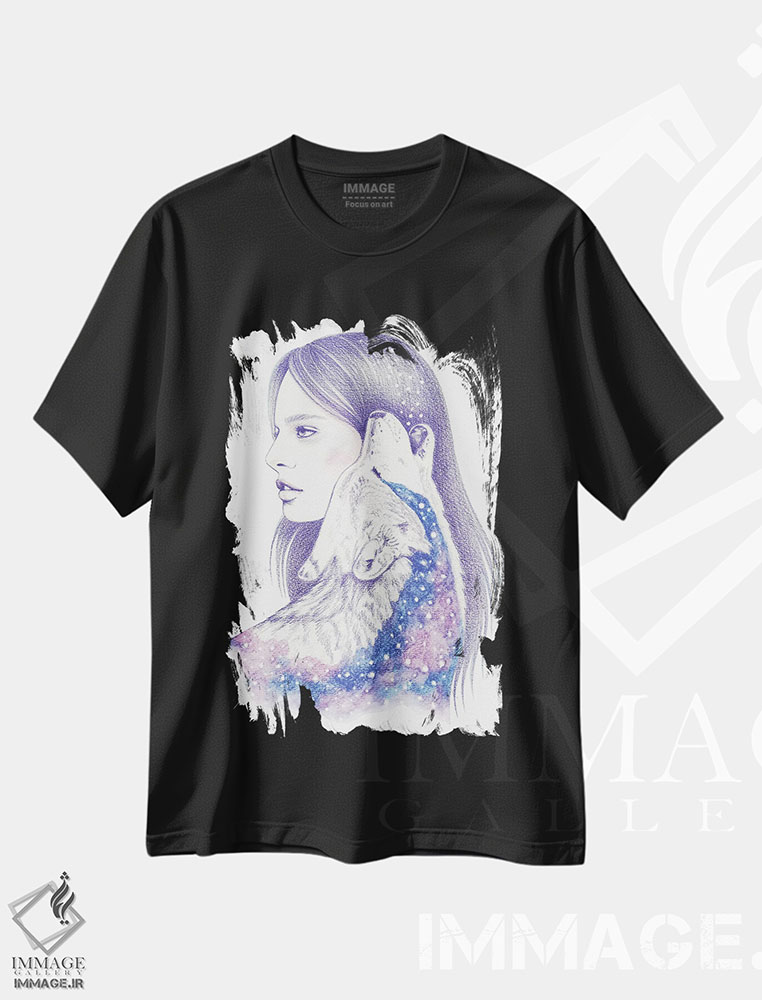 تیشرت طرح دار عشق کیهانی ۲، تزئینی اثر آندریا هرنیاک | فروشگاه ایماژ