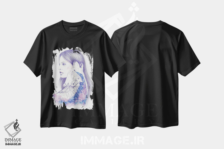 تیشرت طرح دار عشق کیهانی ۲، تزئینی اثر آندریا هرنیاک | فروشگاه ایماژ