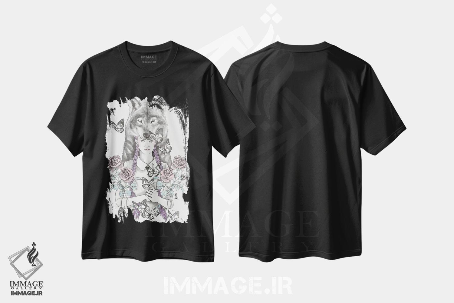 تیشرت طرح دار ساعت جادویی، تزئینی اثر آندریا هرنیاک | فروشگاه ایماژ