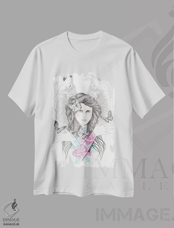 تیشرت طرح دار سایهٔ گرگ، تزئینی اثر آندریا هرنیاک | immage.ir