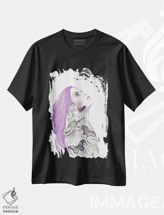 تیشرت طرح دار در ستارگان نوشته شده، تزئینی اثر آندریا هرنیاک | فروشگاه ایماژ