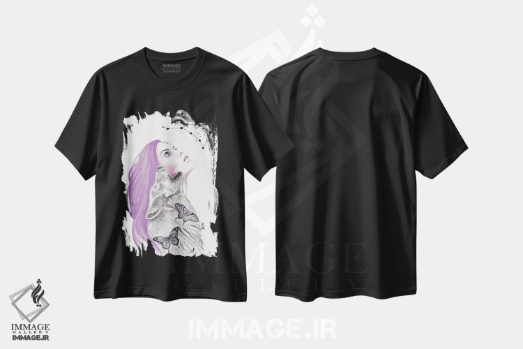 تیشرت طرح دار در ستارگان نوشته شده، تزئینی اثر آندریا هرنیاک | فروشگاه ایماژ