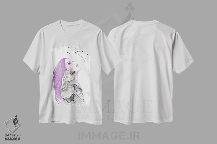 تیشرت طرح دار در ستارگان نوشته شده، تزئینی اثر آندریا هرنیاک | immage.ir