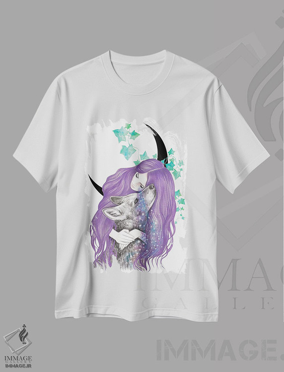 تیشرت طرح دار اشک های کیهانی، دست نقاشی و طراحی دستی اثر آندریا هرنیاک | immage.ir