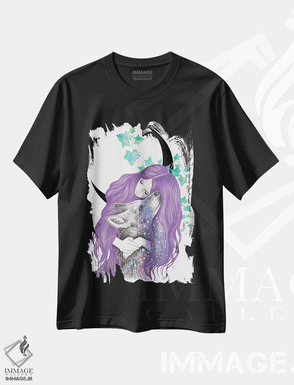 تیشرت طرح دار اشک های کیهانی، دست نقاشی و طراحی دستی اثر آندریا هرنیاک | فروشگاه ایماژ