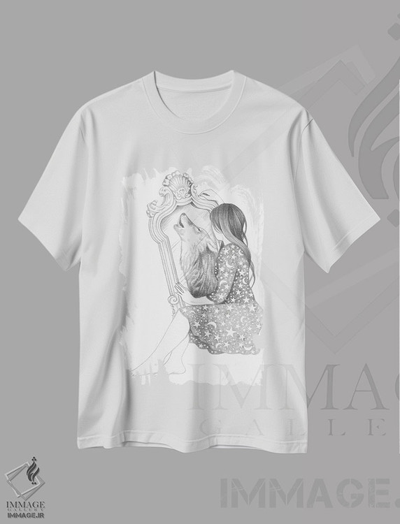 تیشرت طرح دار آینه، دست نقاشی و طراحی دستی اثر آندریا هرنیاک | immage.ir