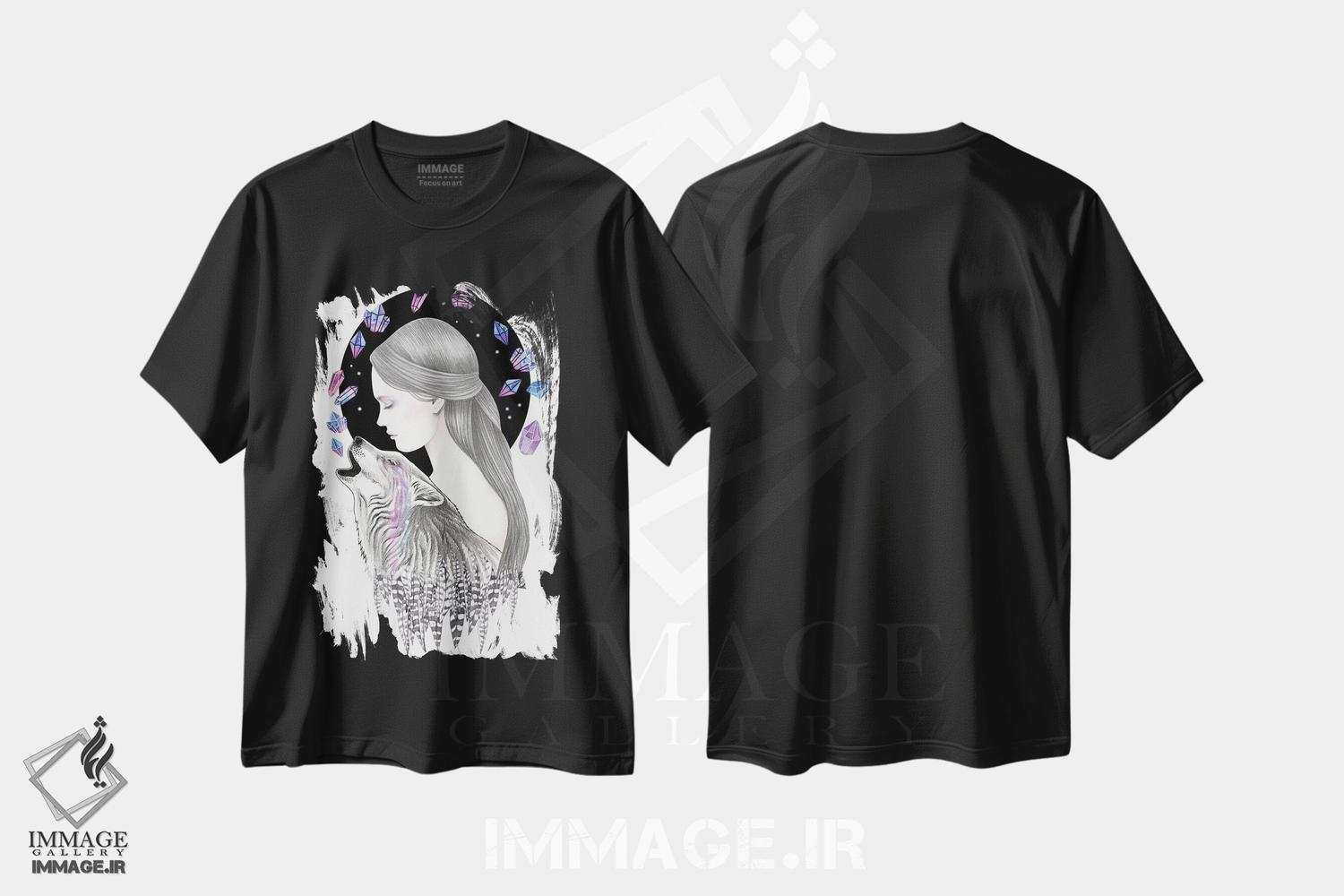 تیشرت طرح دار کریستال، دست نقاشی و طراحی دستی اثر آندریا هرنیاک | فروشگاه ایماژ
