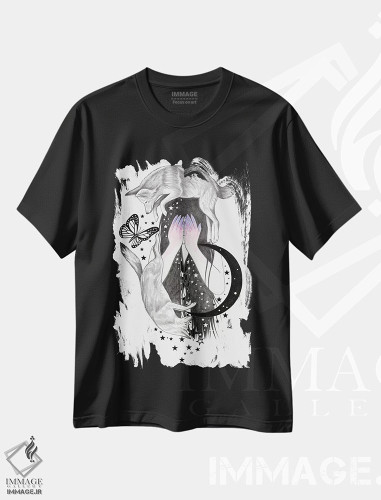 تیشرت طرح دار دایره، دست نقاشی و طراحی دستی اثر آندریا هرنیاک | فروشگاه ایماژ