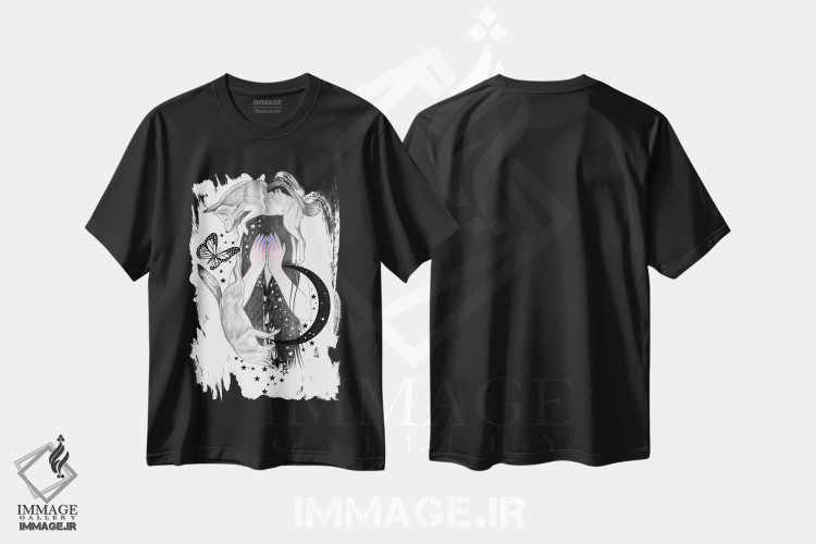 تیشرت طرح دار دایره، دست نقاشی و طراحی دستی اثر آندریا هرنیاک | فروشگاه ایماژ