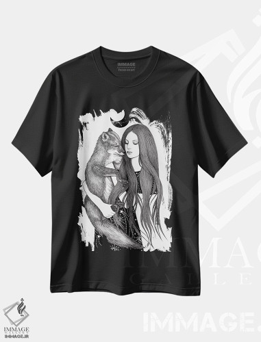 تیشرت طرح دار روباه های شب، دکوراسیون جایگزین اثر آندریا هرنیاک | فروشگاه ایماژ