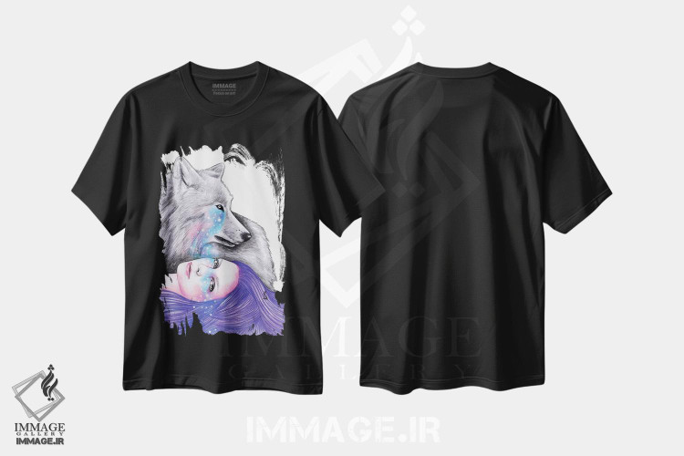 تیشرت طرح دار عشق کیهانی، دست نقاشی و طراحی دستی اثر آندریا هرنیاک | فروشگاه ایماژ