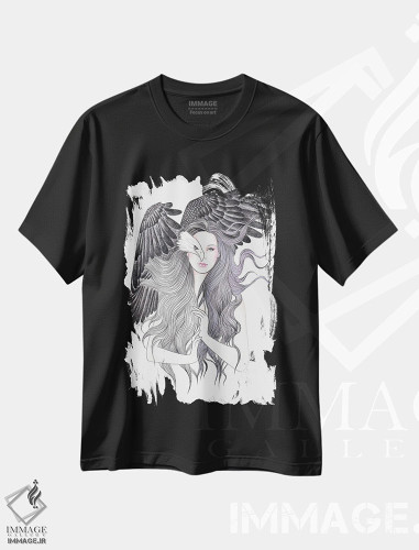 تیشرت طرح دار چشم عقاب، دست نقاشی و طراحی دستی اثر آندریا هرنیاک | فروشگاه ایماژ