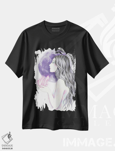 تیشرت طرح دار جادوی کریستالی، دست نقاشی و طراحی دستی اثر آندریا هرنیاک | فروشگاه ایماژ