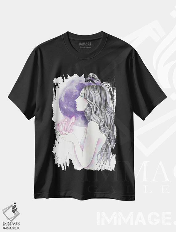 تیشرت طرح دار جادوی کریستالی، دست نقاشی و طراحی دستی اثر آندریا هرنیاک | فروشگاه ایماژ
