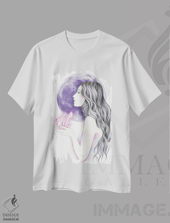 تیشرت طرح دار جادوی کریستالی، دست نقاشی و طراحی دستی اثر آندریا هرنیاک | immage.ir
