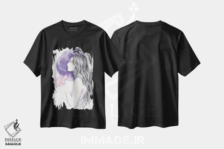 تیشرت طرح دار جادوی کریستالی، دست نقاشی و طراحی دستی اثر آندریا هرنیاک | فروشگاه ایماژ