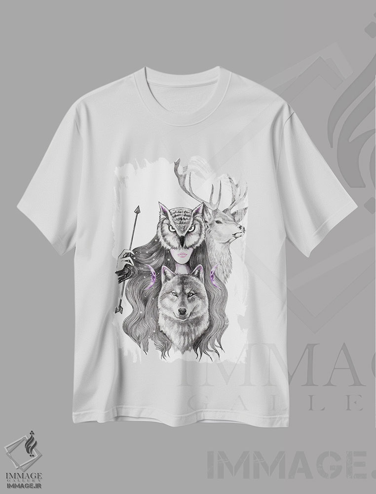 تیشرت طرح دار آرتمیس، دست نقاشی و طراحی دستی اثر آندریا هرنیاک | immage.ir