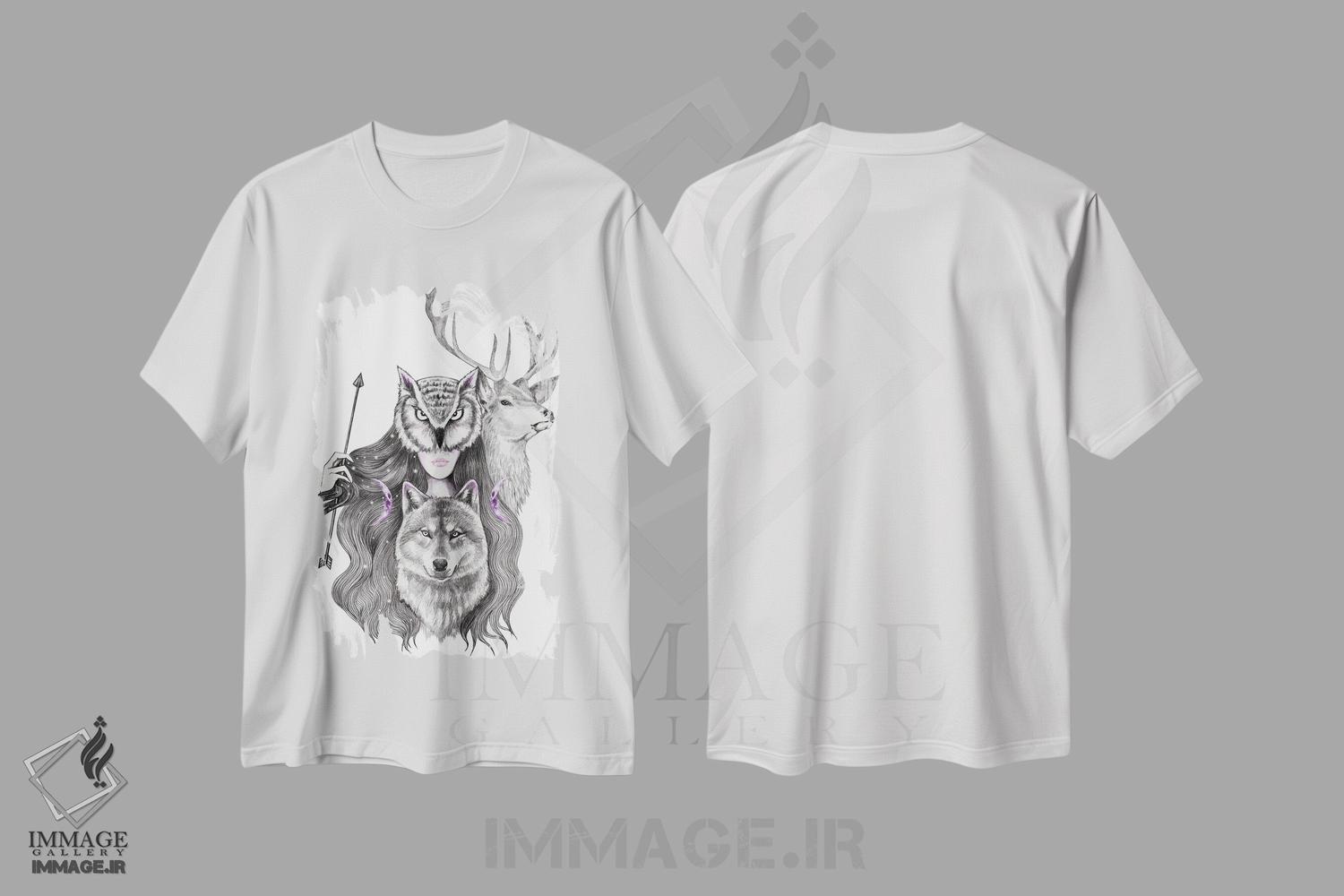 تیشرت طرح دار آرتمیس، دست نقاشی و طراحی دستی اثر آندریا هرنیاک | immage.ir