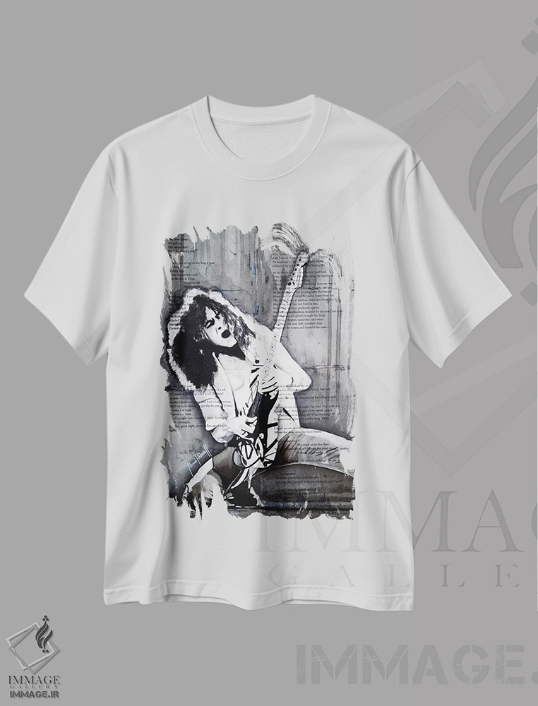 تیشرت طرح دار ادی ون هیلن، هنر فاخر اثر احمد شریف | immage.ir