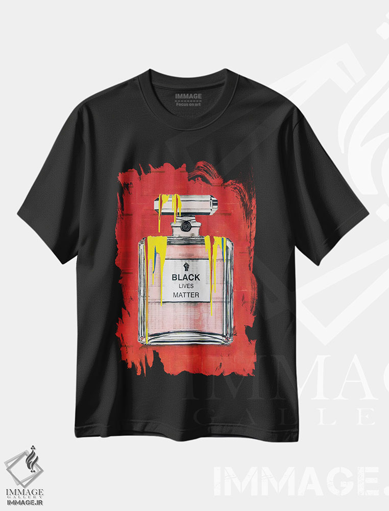 تیشرت طرح دار BLM? 7، هنر آمریکایی آفریقایی تبار اثر احمد شریف | فروشگاه ایماژ