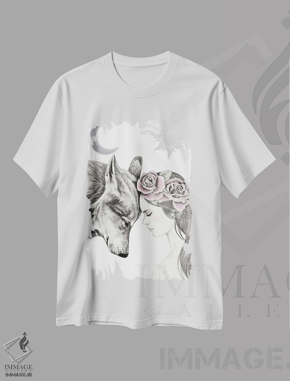 تیشرت طرح دار خورشید و ماه، دکوراسیون جایگزین اثر آندریا هرنیاک | فروشگاه ایماژ