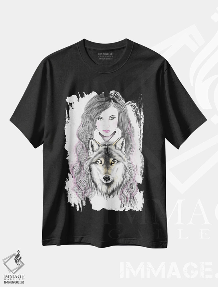 تیشرت طرح دار چشم های زرد، دست نقاشی و طراحی دستی اثر آندریا هرنیاک | فروشگاه ایماژ