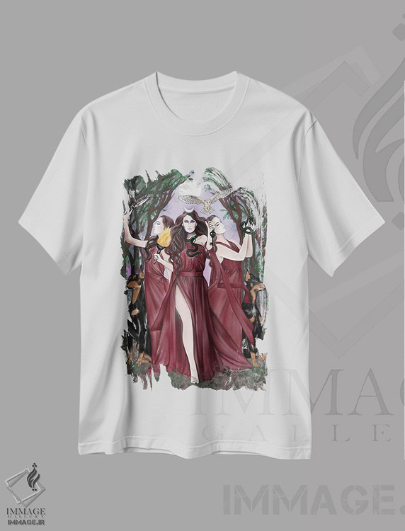 تیشرت طرح دار مادر جادوگران، دست نقاشی و طراحی دستی اثر آندریا هرنیاک | فروشگاه ایماژ