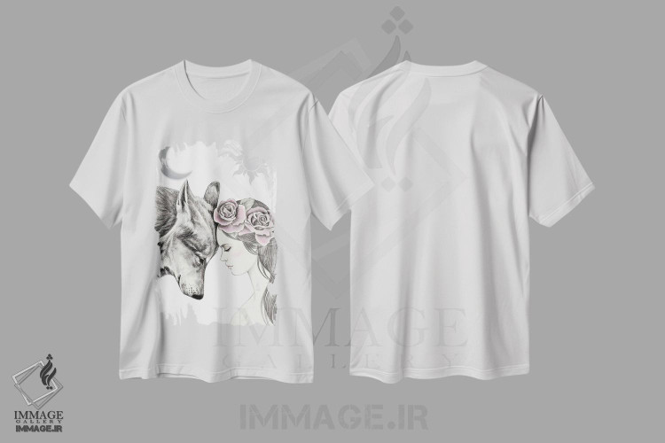 تیشرت طرح دار خورشید و ماه، دکوراسیون جایگزین اثر آندریا هرنیاک | فروشگاه ایماژ